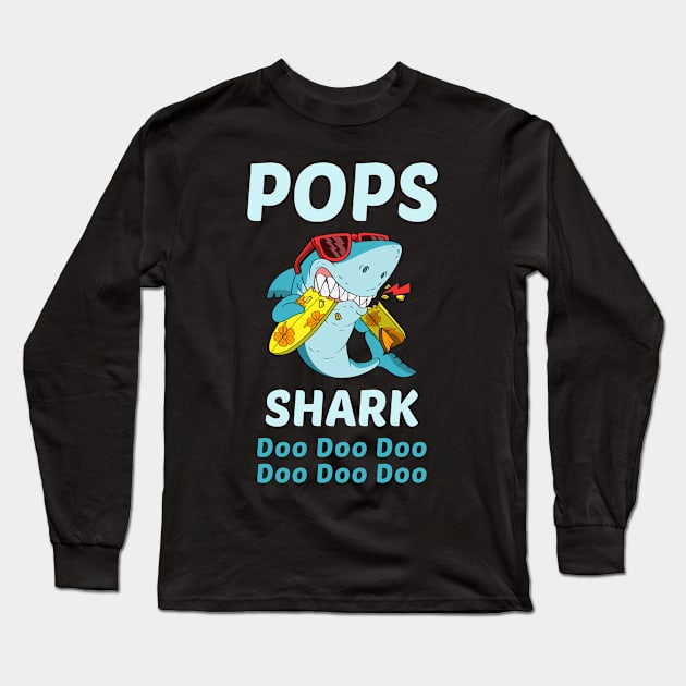 Family Shark 1 POPS Long Sleeve T-Shirt by blakelan128